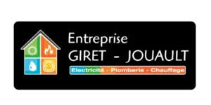 Logo de l'entreprise GIRET-JOUAULT, spécialisé en électricité - plomberie - chauffage à Cossé-le-Vivien.